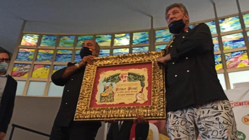 Los ganadores del concurso, del restaurante 'El madrileño', este domingo por la noche