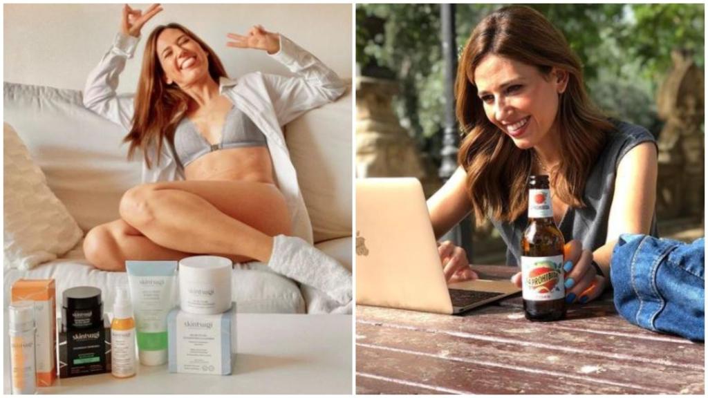 Dos de los 'post' publicitarios de Nuria Marín, en su perfil de Instagram.