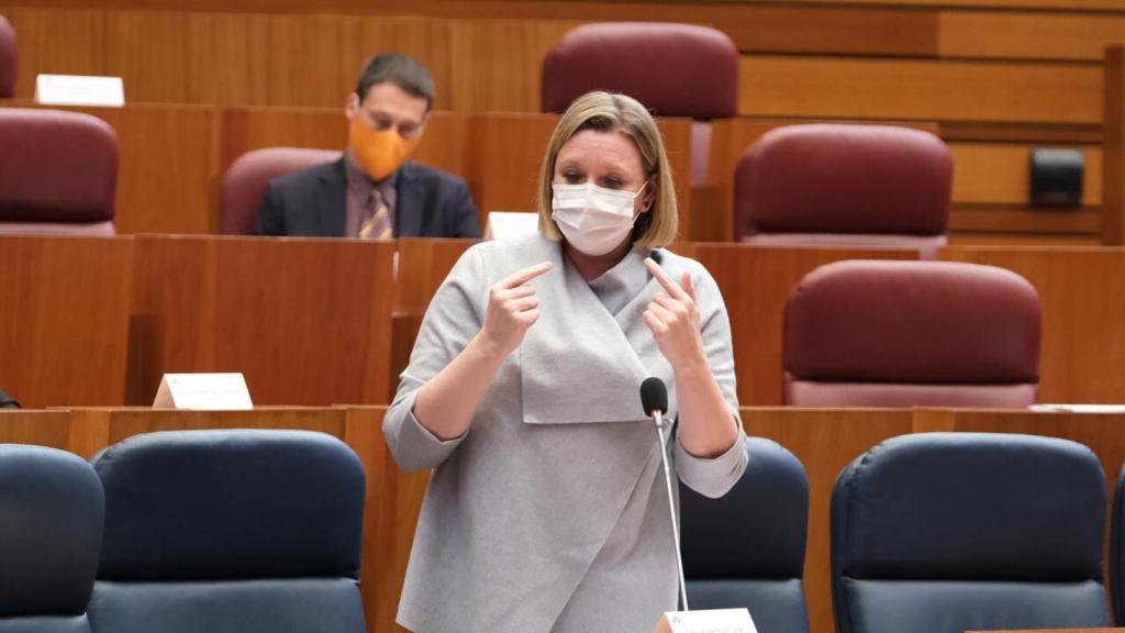 isabel Blanco durante un pleno de las Cortes de Castilla y León