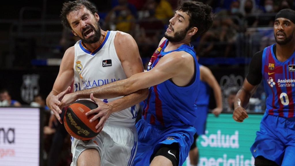 Sergio Llull durante al final de la Supercopa Endesa 2021 contra el Barça
