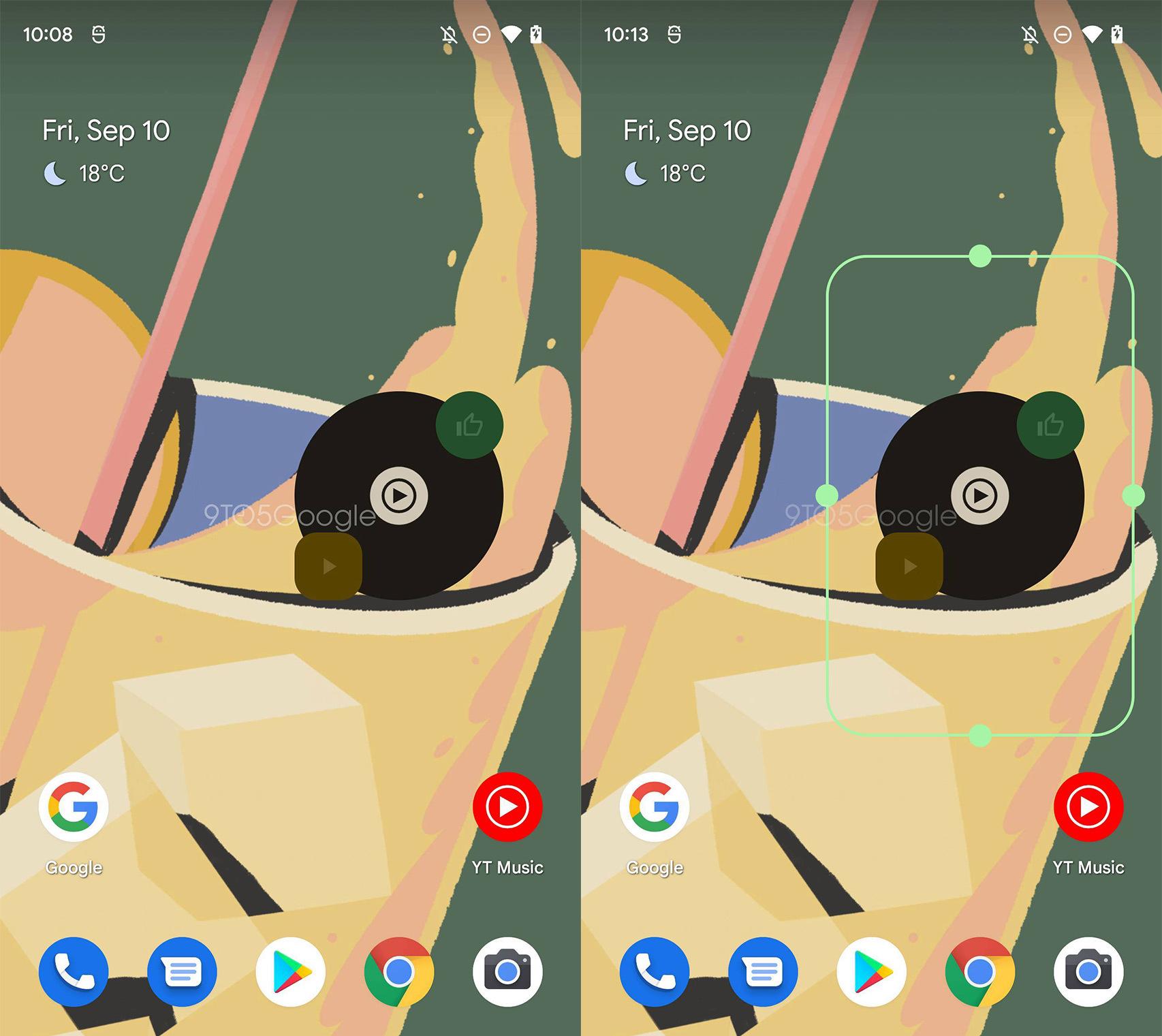 El nuevo widget de YouTube Music