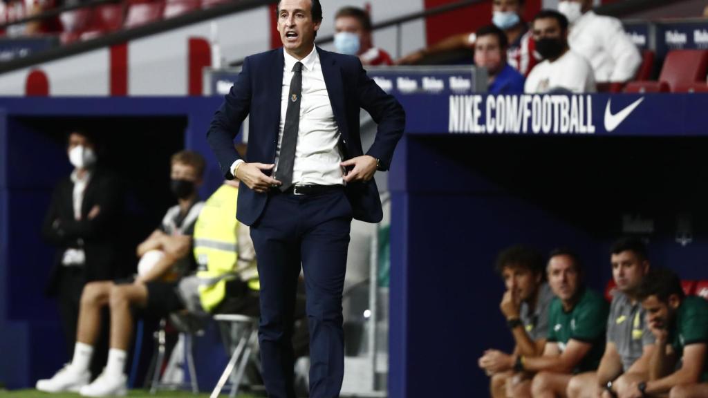 Unai Emery, en un partido del Villarreal en la temporada 2021/2022