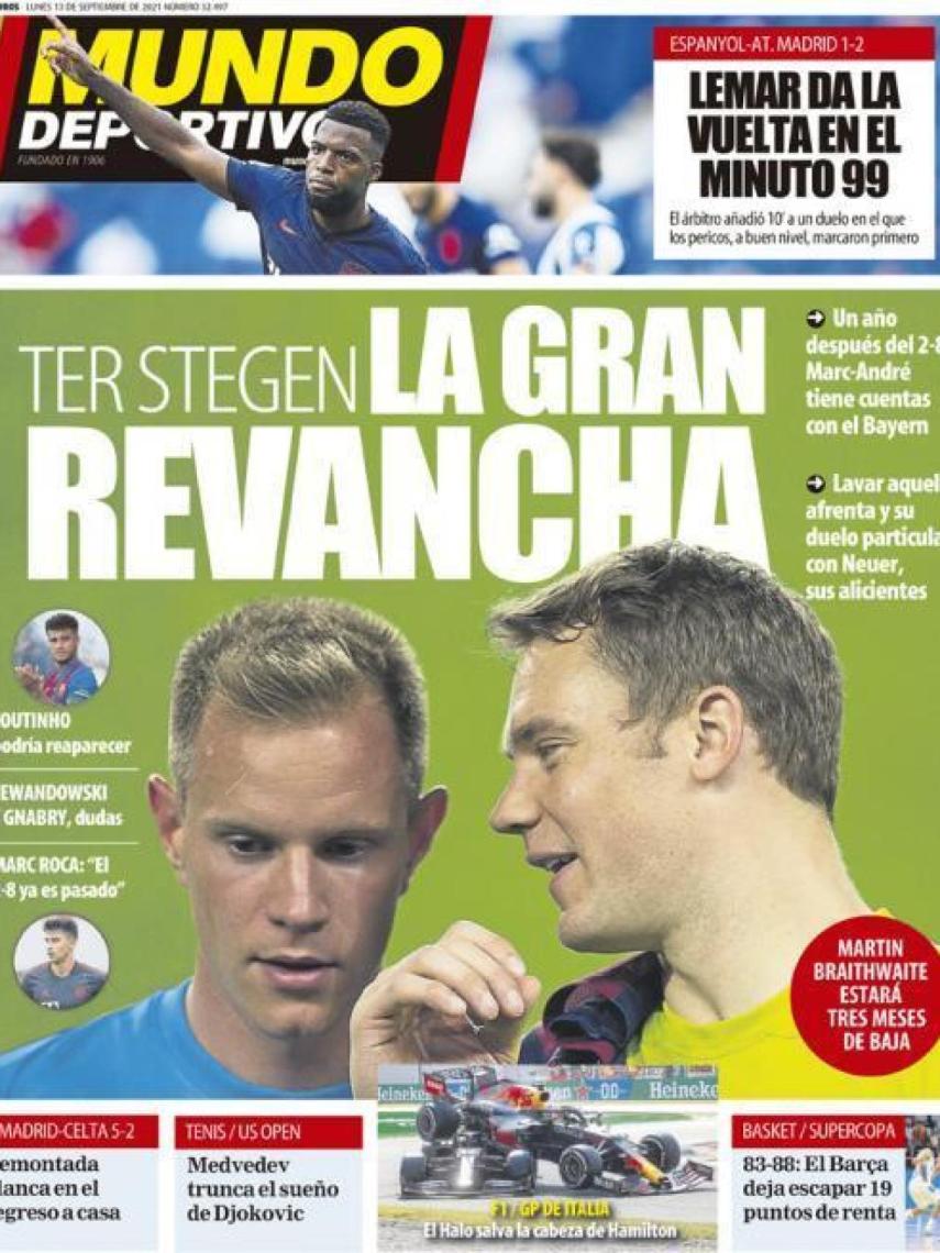 La portada del diario Mundo Deportivo (13/09/2021)