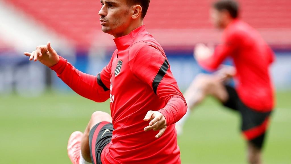 Griezmann, entrenando con el Atlético de Madrid