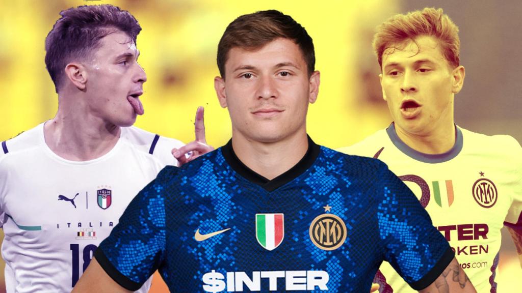 Nicolo Barella, en un fotomontaje