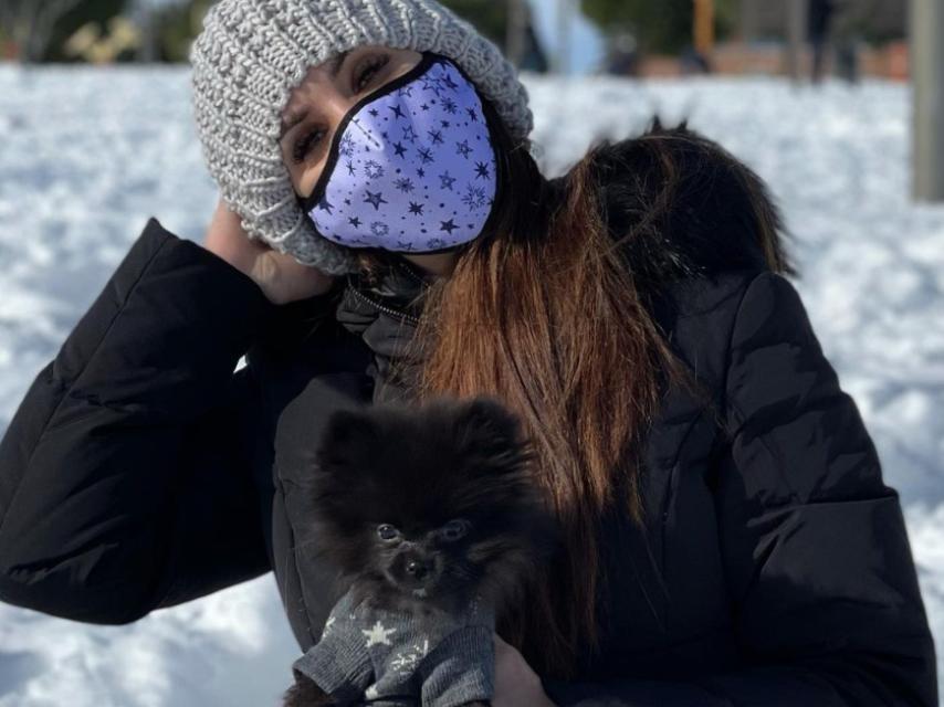 Fani, con su pomerania Horus