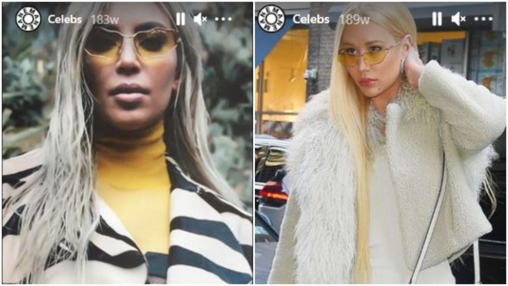 Kim Kardashian y la rapera Iggy Azalea con gafas de ManéMané.