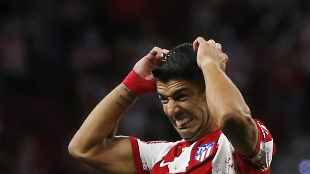 Luis Suárez, durante el Atlético de Madrid - Porto