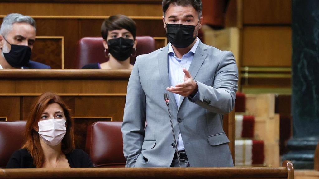Gabriel Rufián, portavoz de ERC, en el Congreso de los Diputados.