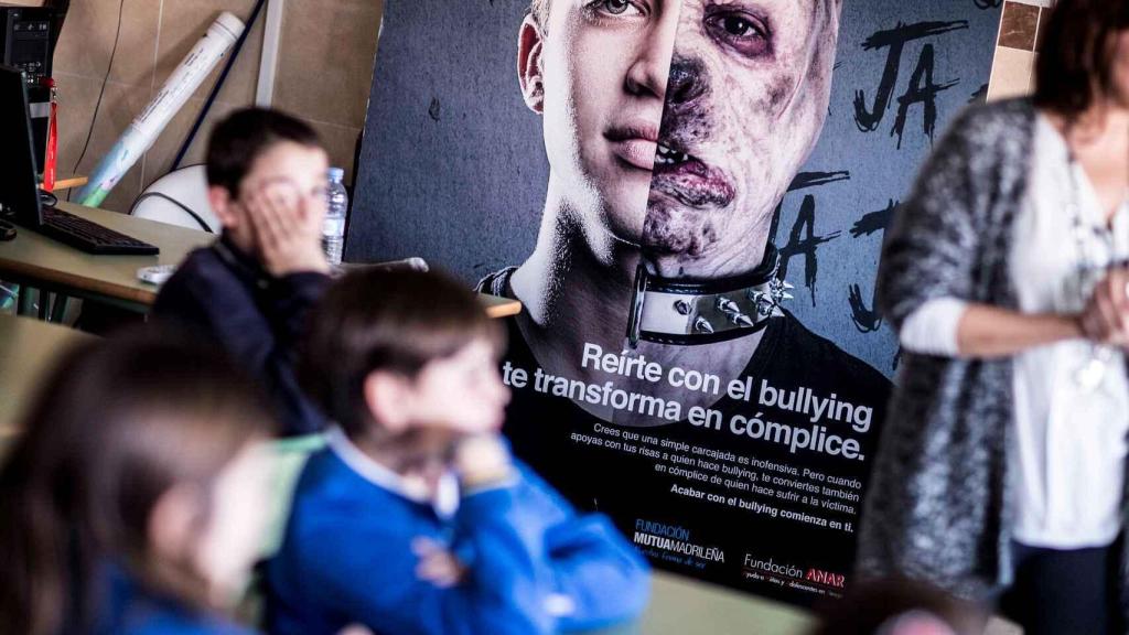 Un grupo de niños en una campaña contra el 'bullying'.