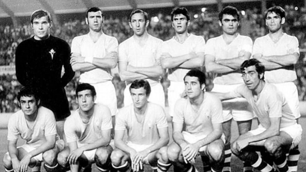 Primer once del Celta que disputó un partido de UEFA en 1971.
