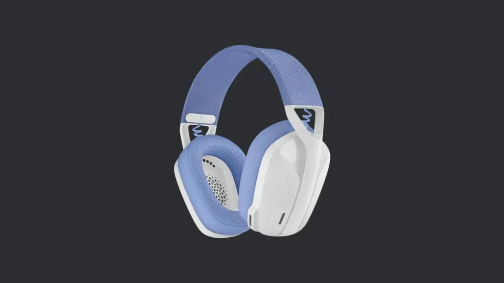 Logitech G435 en color blanco y lila.