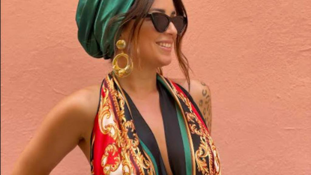 Rocío Nadal con sus turbantes.