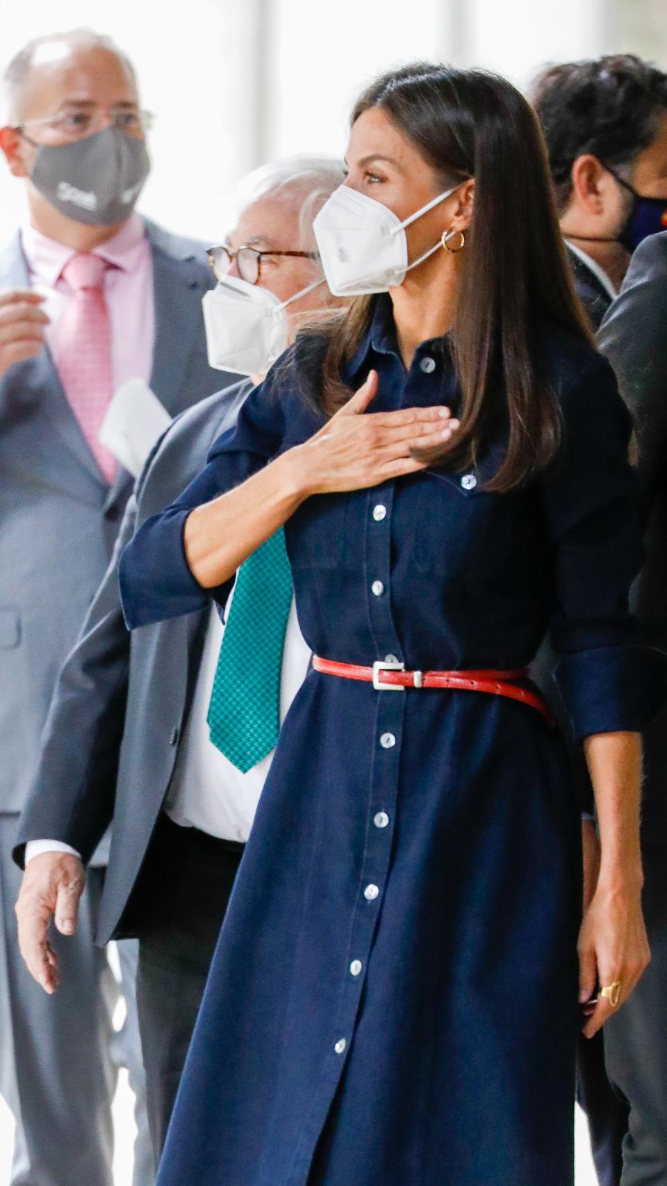 La reina Letizia, emocionada al regresar este pasado martes a la que fue su facultad.