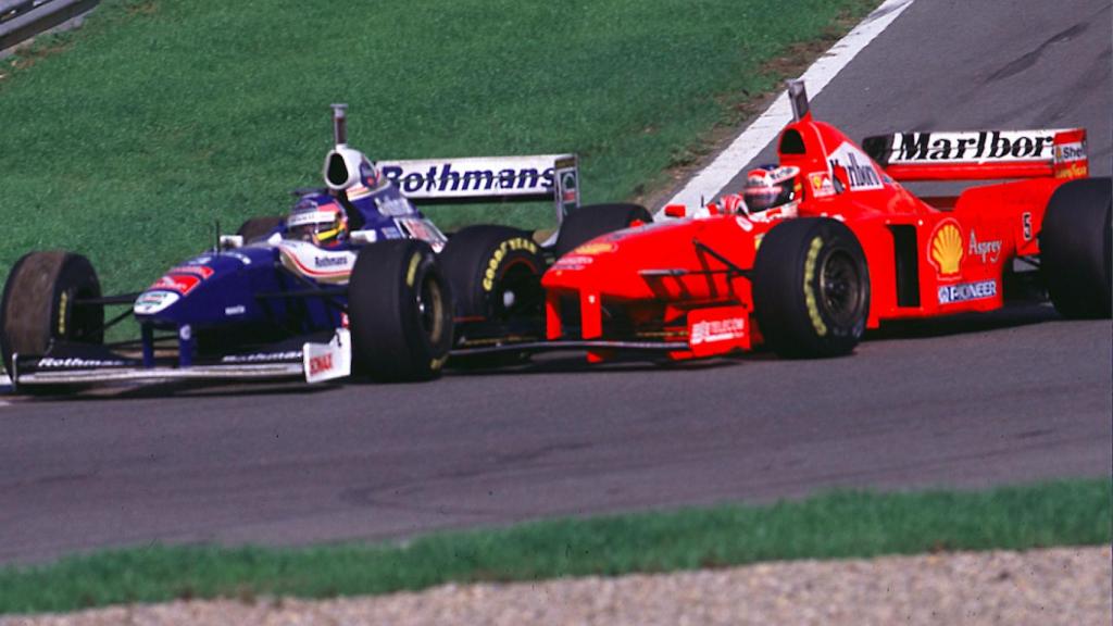 Jacques Villeneuve y Michael Schumacher en el Gran Premio de Europa 1997 en Jerez