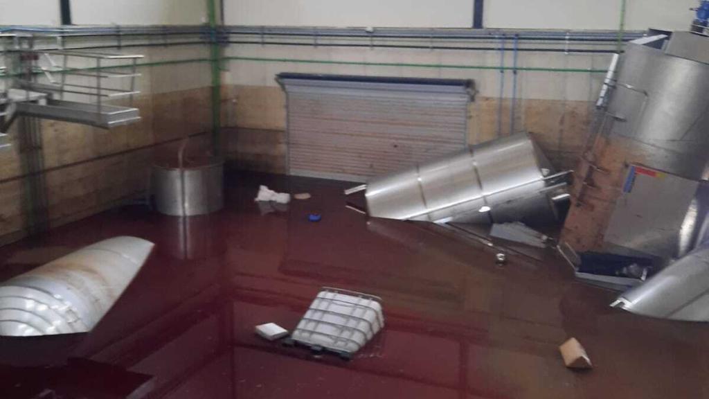Inundaciones en una bodega de El Toboso (Toledo)