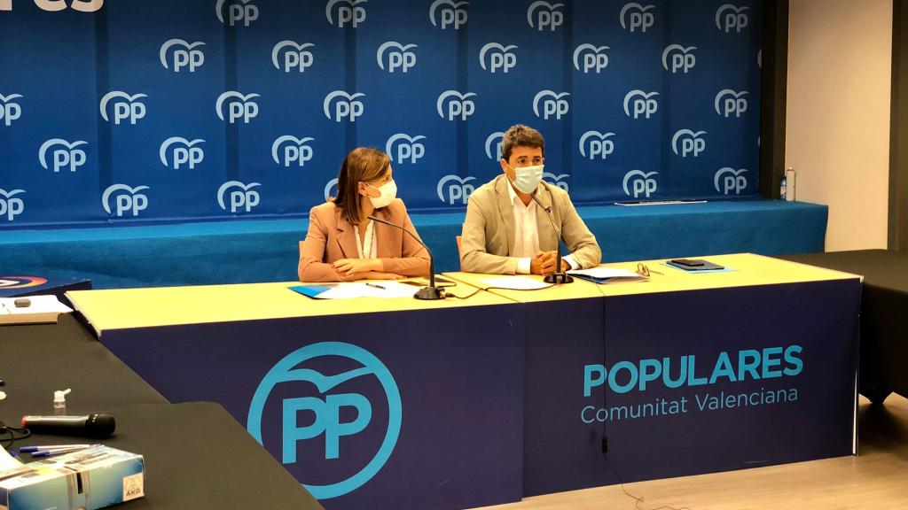 Carlos Mazón, en su comparecencia junto a María José Catalá. EE