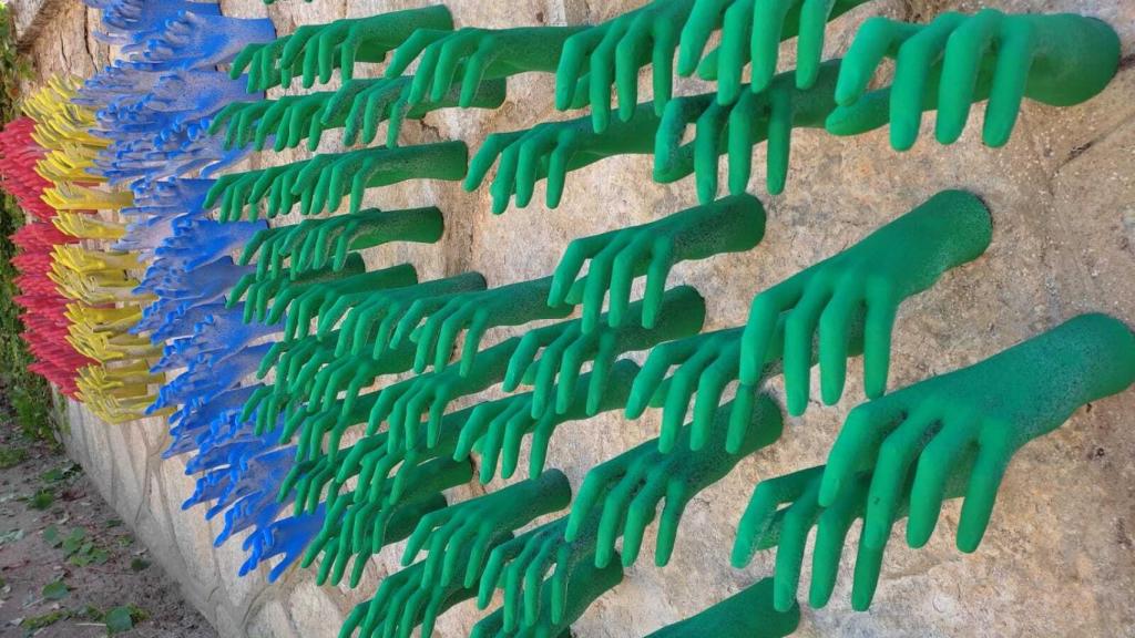 Así lucía la obra antes de ser destrozada por los vándalos.