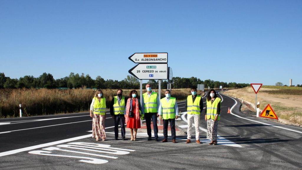 Visita a las obras de la variante de Aldeosancho.