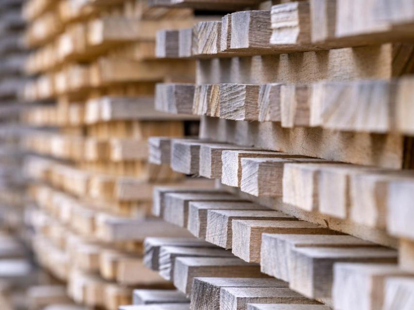 Madera de roble para barricas.