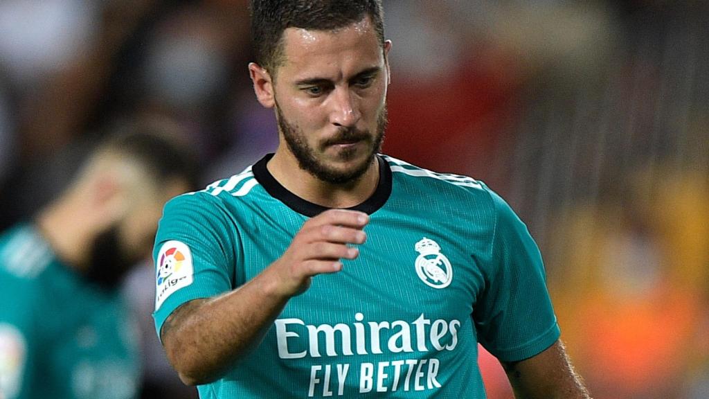 Eden Hazard, durante el partido ante el Valencia