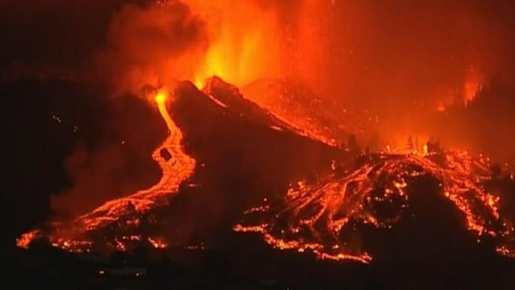 Los ríos de lava del volcán de Cumbre Vieja, en la Isla de La Palma.