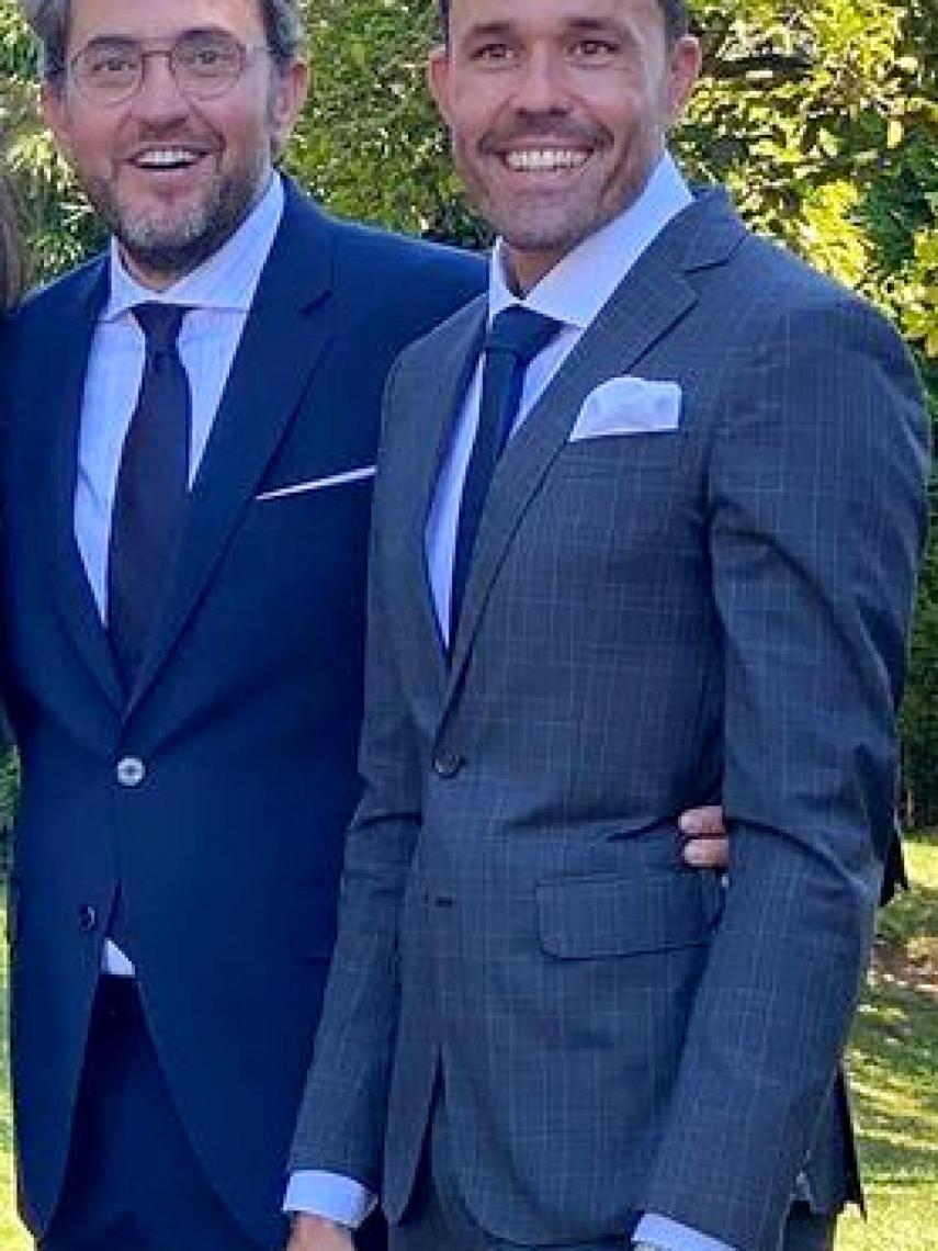 Máximo Huerta y Juan Castillo, en la boda de unos amigos.