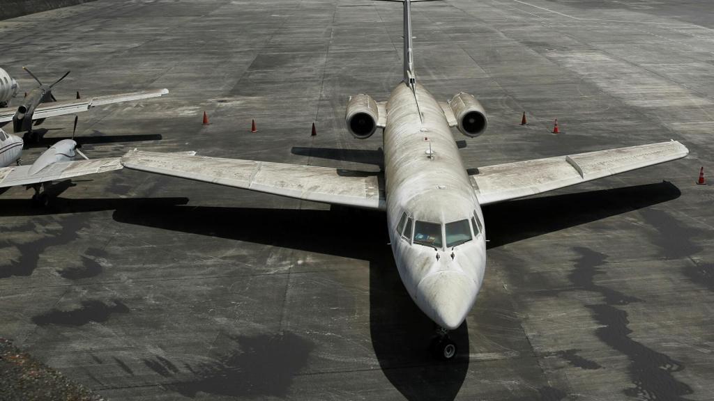 Jet privado con cenizas