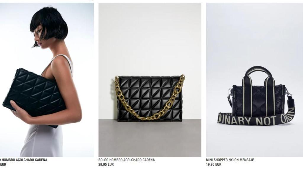 Bolsos acolchados de Zara de nueva colección.
