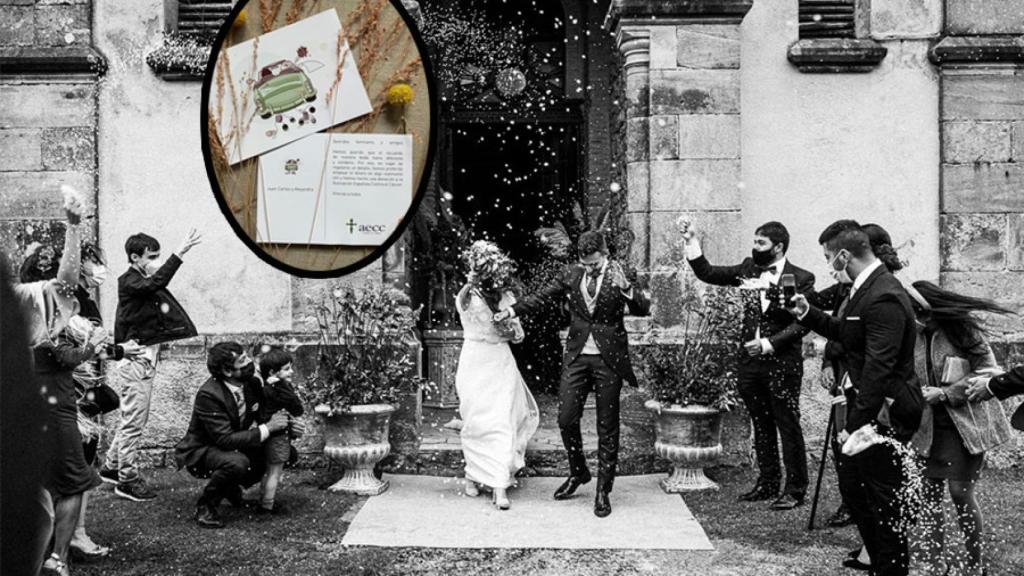 Imagen de la primera boda celebrada en Comillas. Fotografía cedida a El Español Noticias de Castilla y León por la pareja