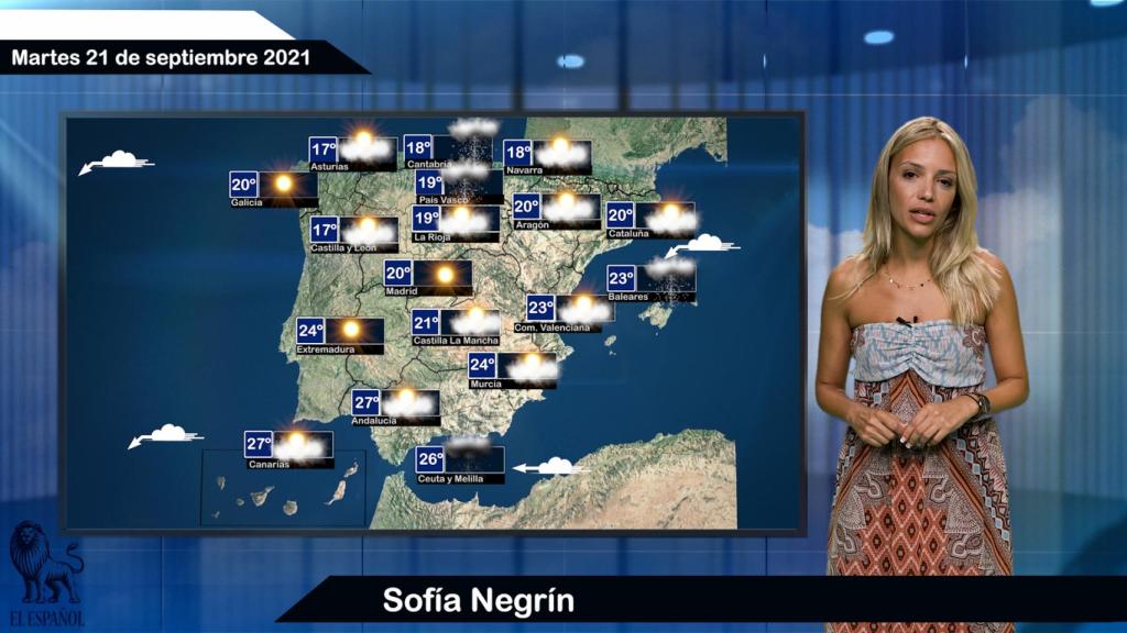 El tiempo del martes 21 de septiembre.