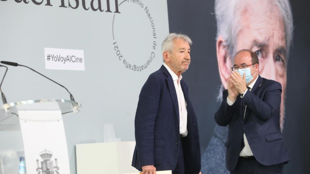 José Sacristán, Premio Nacional de Cinematografía, junto a Miquel Iceta