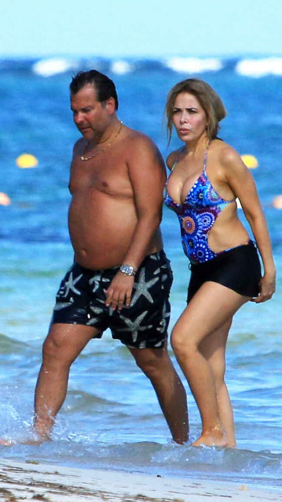 Trevi y su marido en unas vacaciones en Tulum en 2018.
