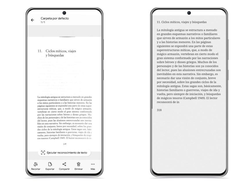Reconocimiento de texto en vFlat