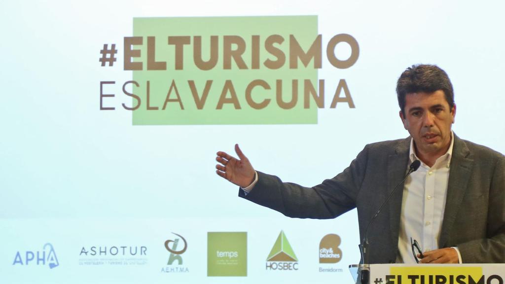 Carlos Mazón rechaza totalmente la tasa turística y pide a Ximo Puig que la desautorice.