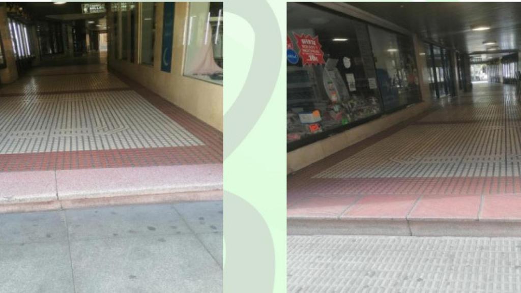 Bordillo del pasaje Santa Clara en Zamora