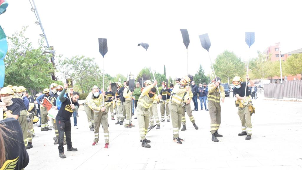 Protesta de los bomberos