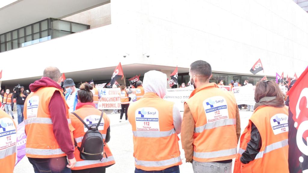 Manifestación del transporte sanitario