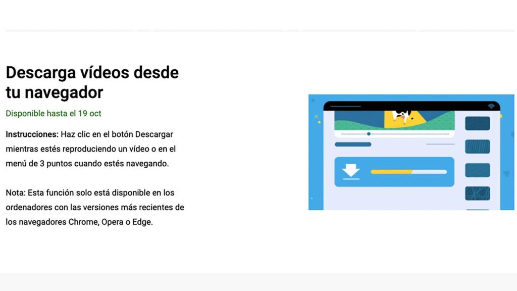 YouTube y su aviso.