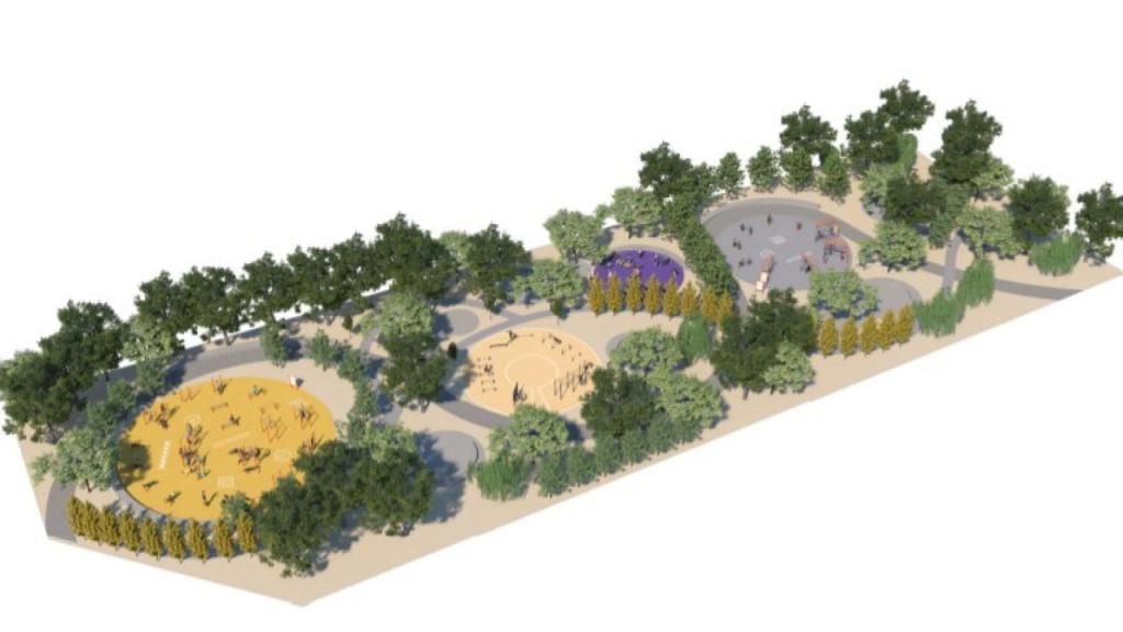 Diseño de la nueva zona deportiva impulsada por el Ayuntamiento de Málaga.
