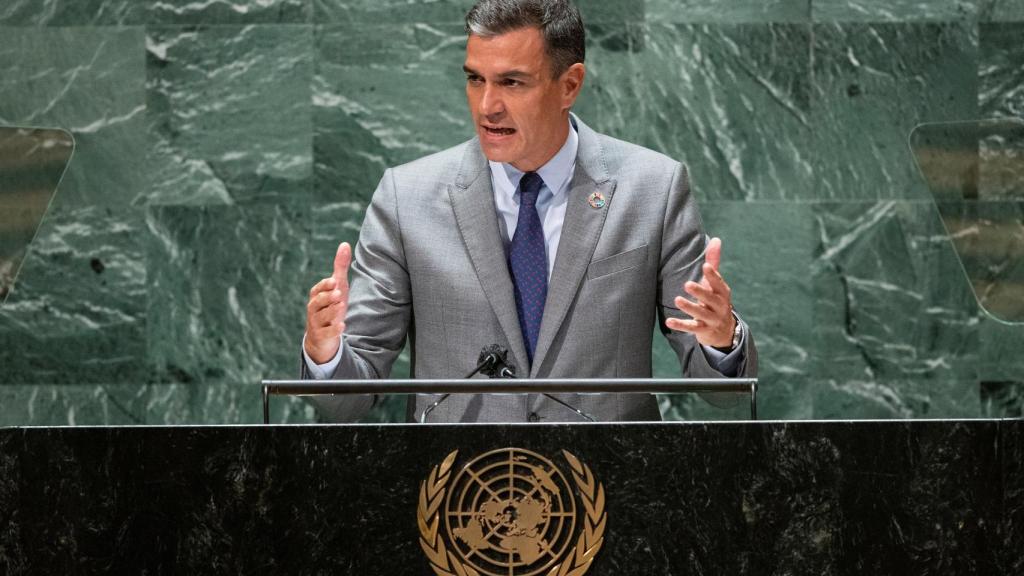 Pedro Sánchez, ante la Asamblea General de la ONU en Nueva York.