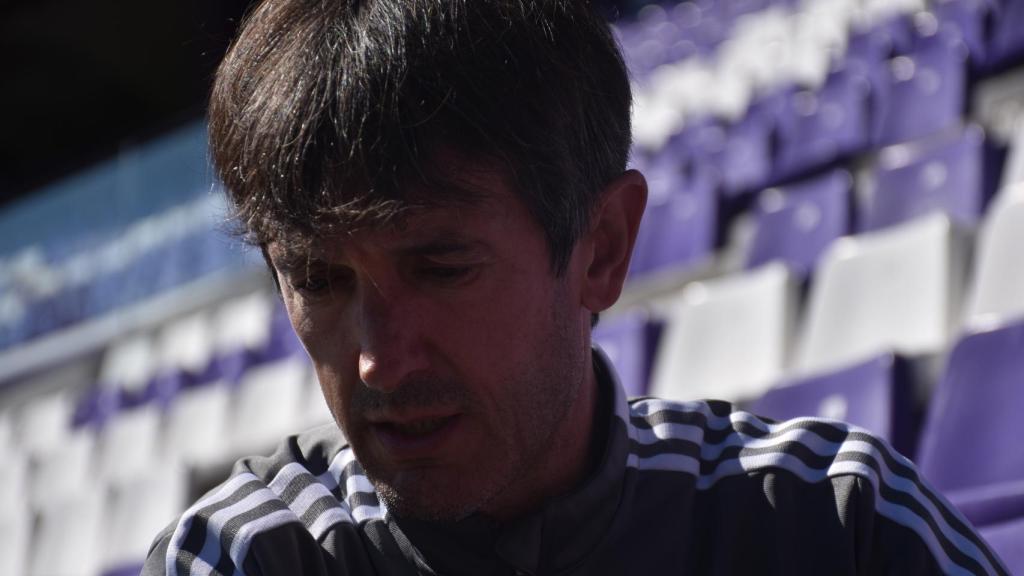 El entrenador en la grada del José Zorrilla