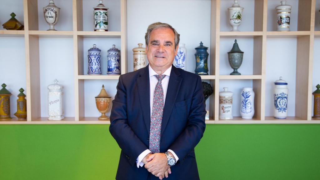 Jesús Aguilar en la sede del Consejo General de Farmacéuticos.