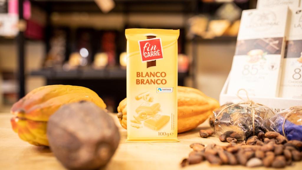La tableta de chocolate blanco Fin Carré, la marca blanca de Lidl.
