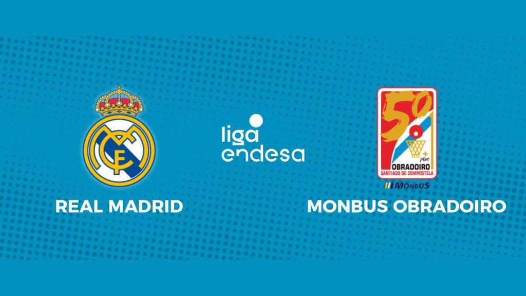 Real Madrid - Monbus Obradoiro: siga en directo el partido de la Liga Endesa