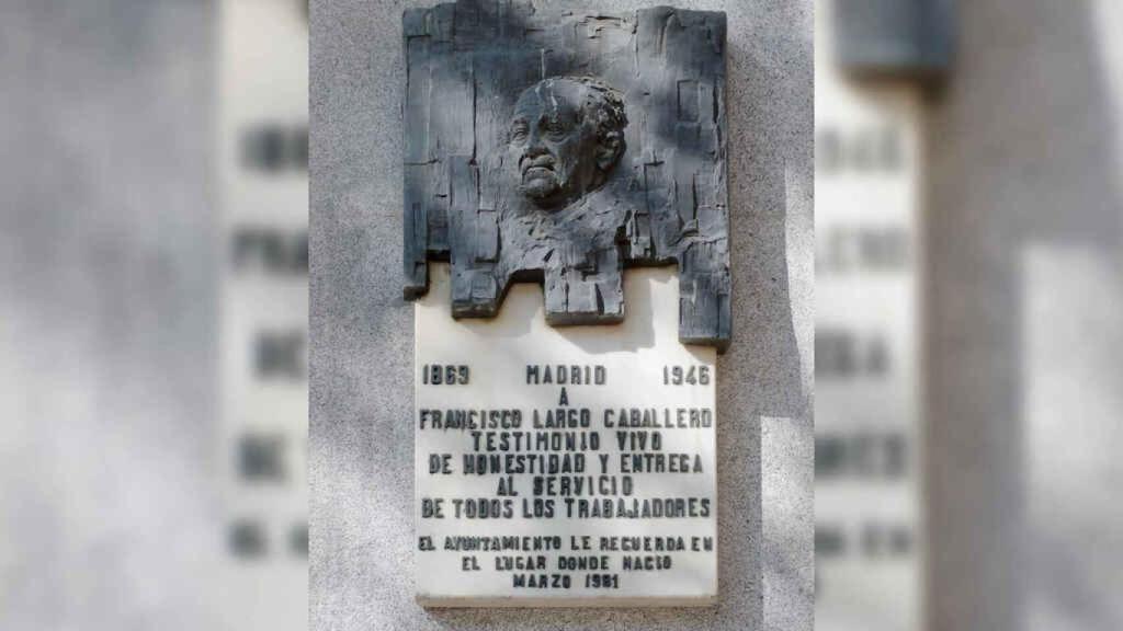 Placa de Francisco Largo Caballero.