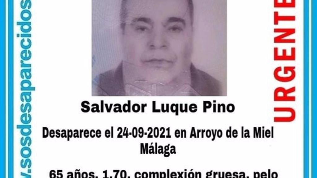 Imagen del hombre desaparecido.