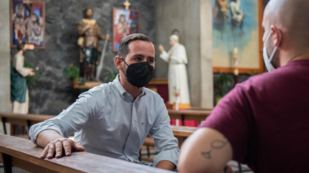 Alberto, en un momento de la entrevista con EL ESPAÑOL.