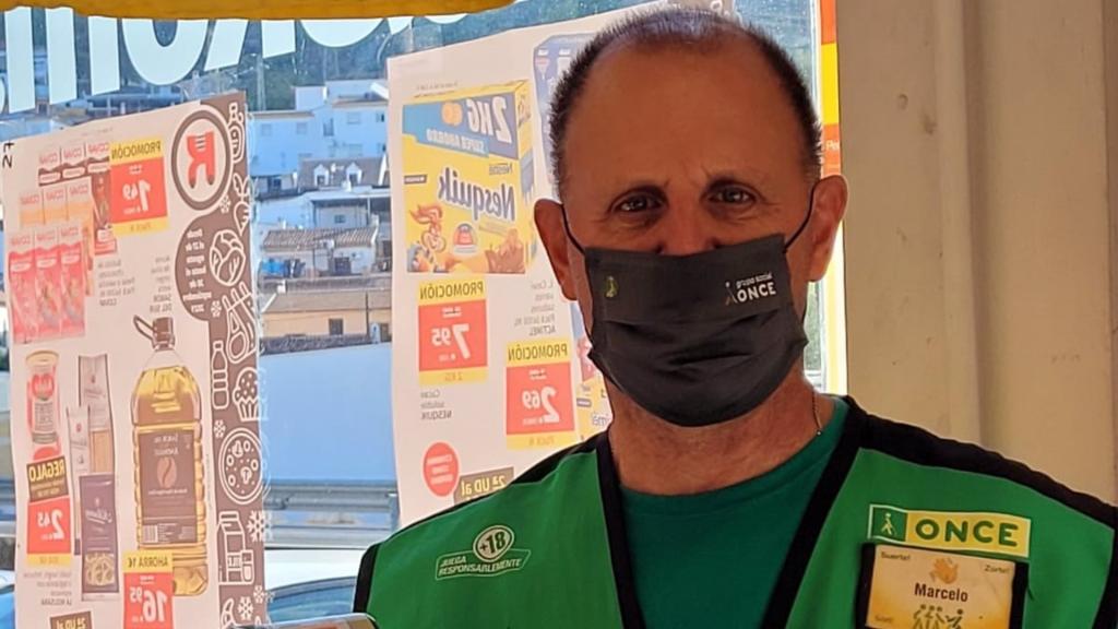 El vendedor de la ONCE Marcelo Enrique Domínguez.