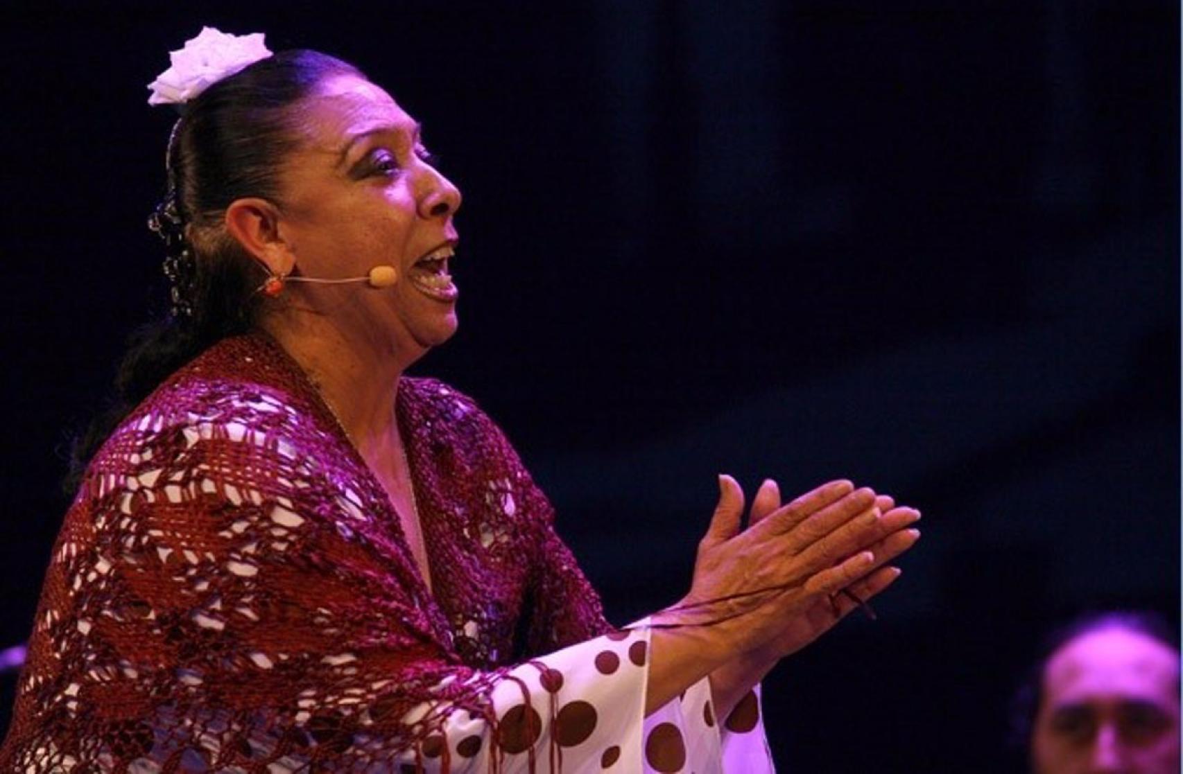 La cantaora, en un concierto.